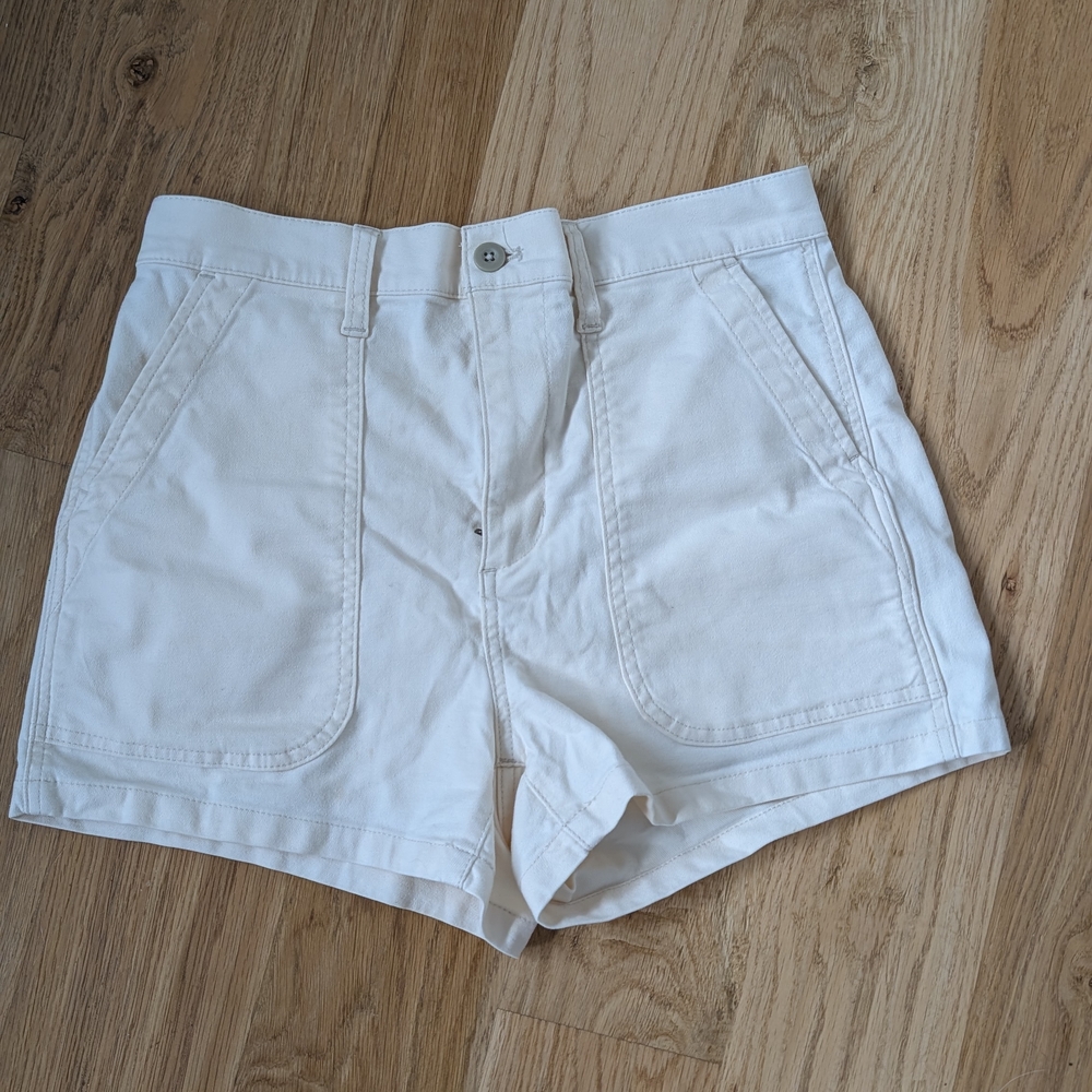 Women's White Casual Shorts